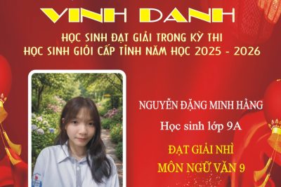 🎉 VINH DANH HỌC SINH ĐẠT GIẢI HỌC SINH GIỎI CẤP TỈNH 🎉